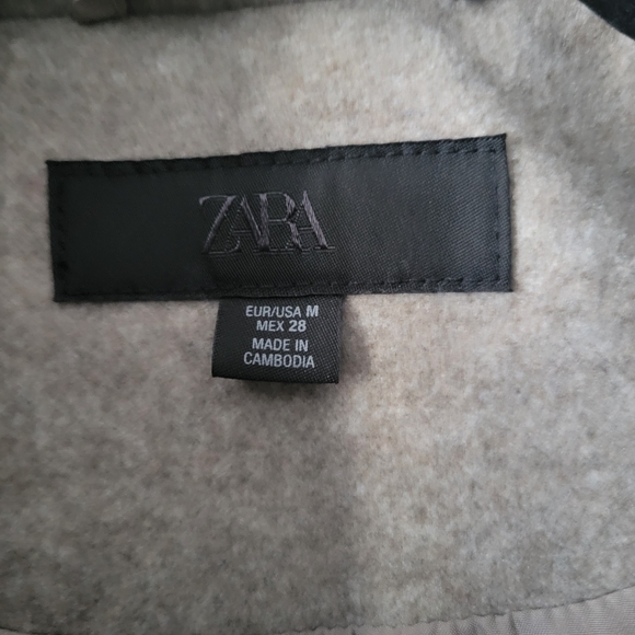 Zara Light Tan Wool Blend Outerwear - Picture 2 of 6